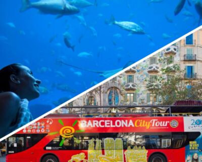 Barcelona: Hop-On Hop-Off Bus & Aquarium Tour