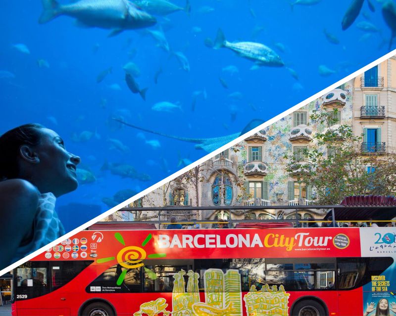 Barcelona: Hop-On Hop-Off Bus & Aquarium Tour - The orange West route, from the harbor to Montjuïc