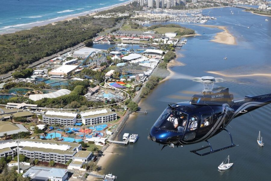 Gold Coast: Sea World and Broadwater Scenic Helicopter Tour - Key points at a glance