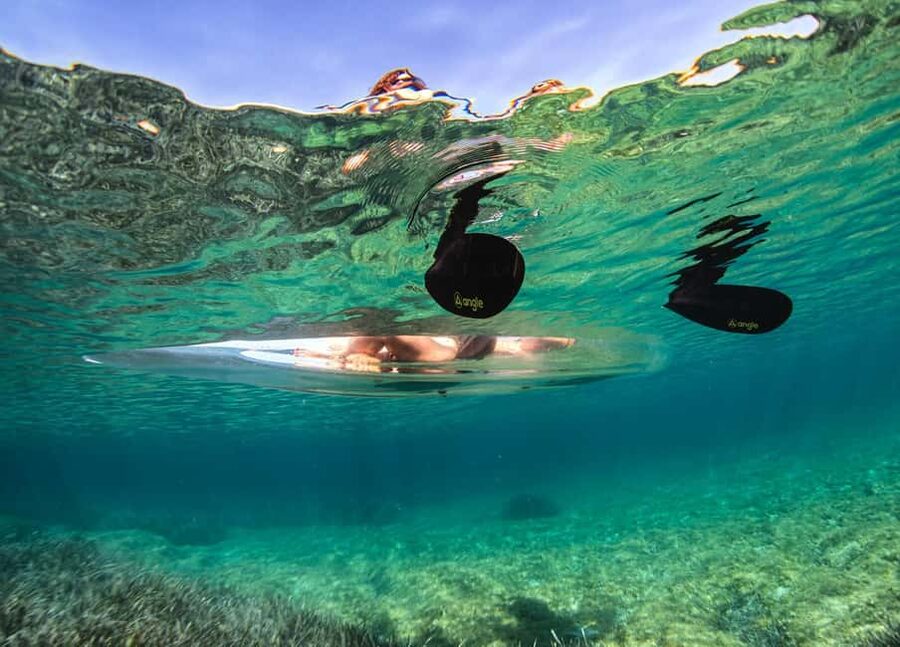 Verudela: Clear Kayak Rentals - Getting fitted with the double kayak
