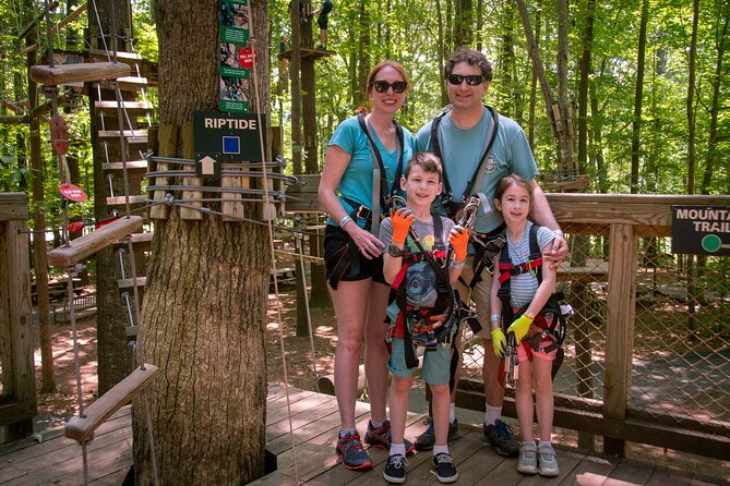 Ziplining and Climbing at The Adventure Park at Virginia Aquarium - 17 trails, 258 crossings, and plenty of choice